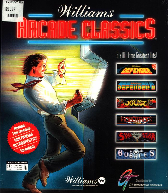 Williams Arcade Classics box art for Game.Com